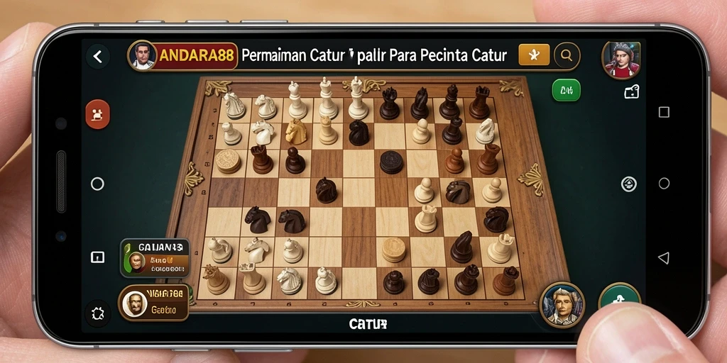 Tampilan antarmuka permainan Catur ANDARA88 yang menarik.