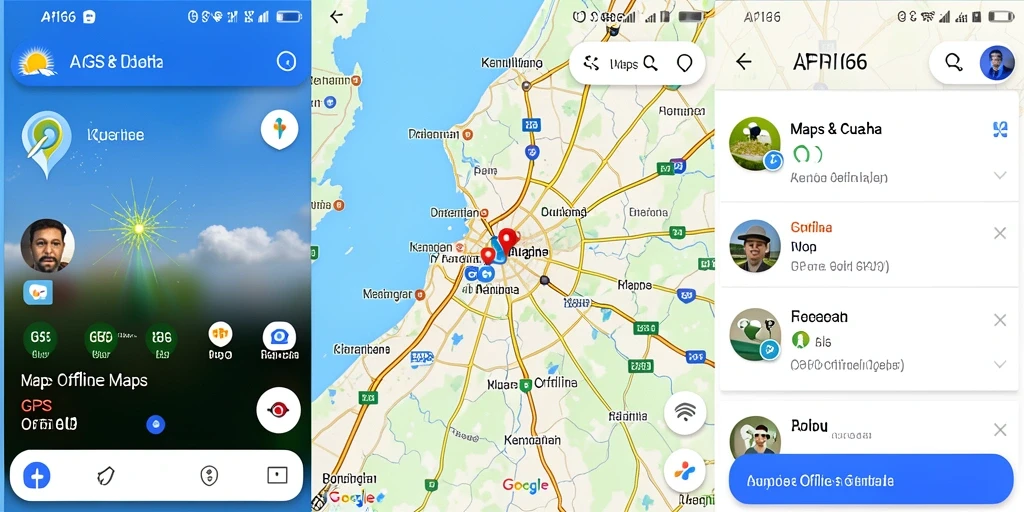 Antarmuka aplikasi API66 untuk GPS Offline Maps yang user-friendly.