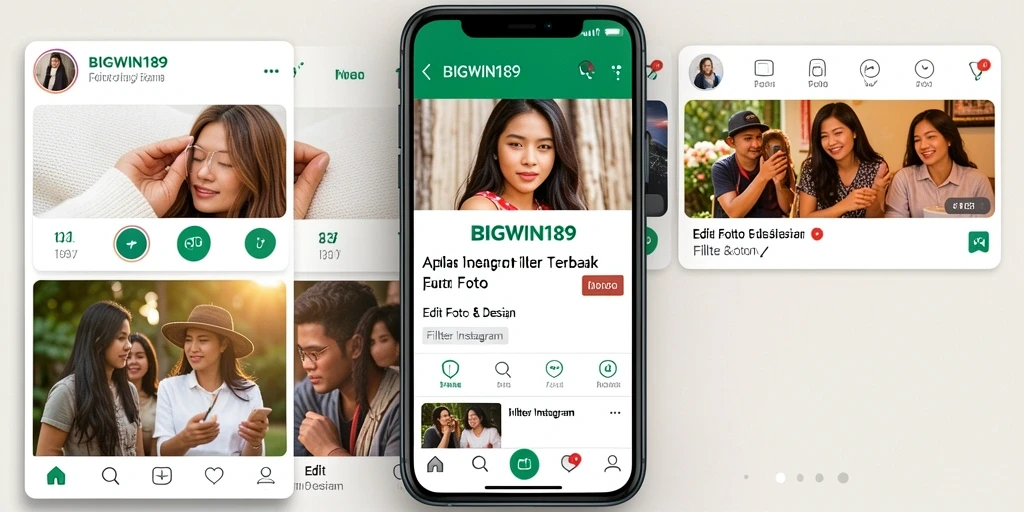 Tampilan antarmuka aplikasi Filter Instagram BIGWIN189 yang menarik.