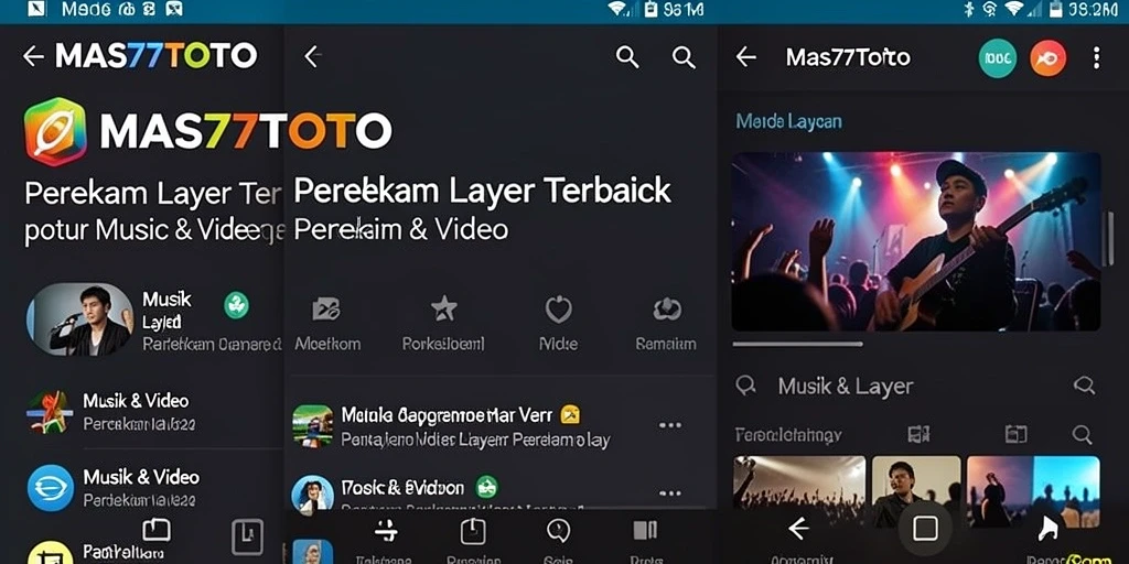 Tampilan antarmuka MAS77TOTO saat perekaman layar.