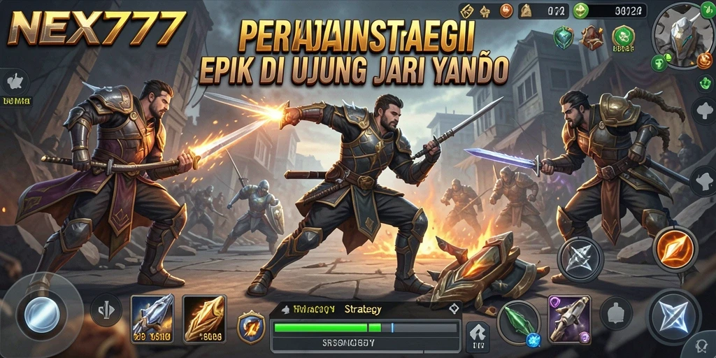 Tampilan antarmuka NEX777 dengan sistem strategi yang memukau.