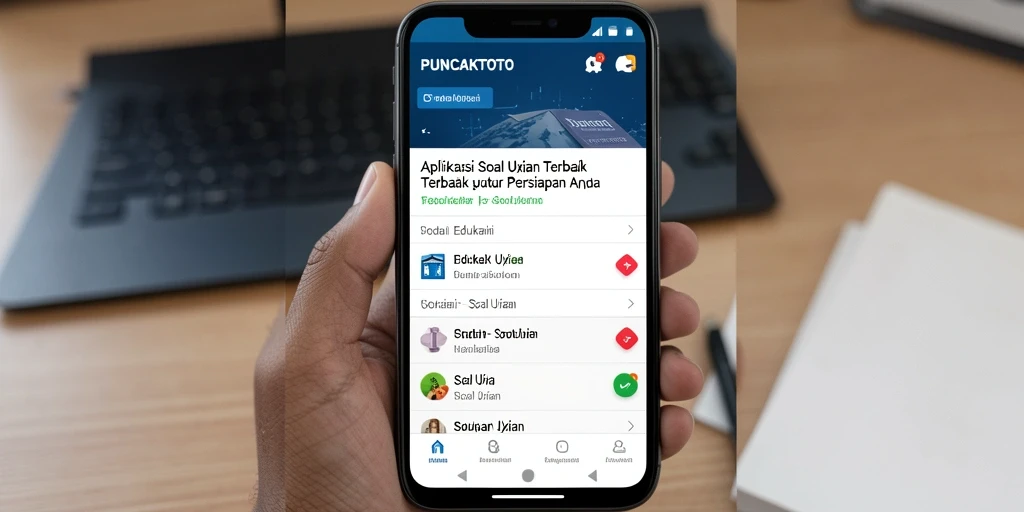 Antarmuka user-friendly PUNCAKTOTO dalam aplikasi Soal Ujian.