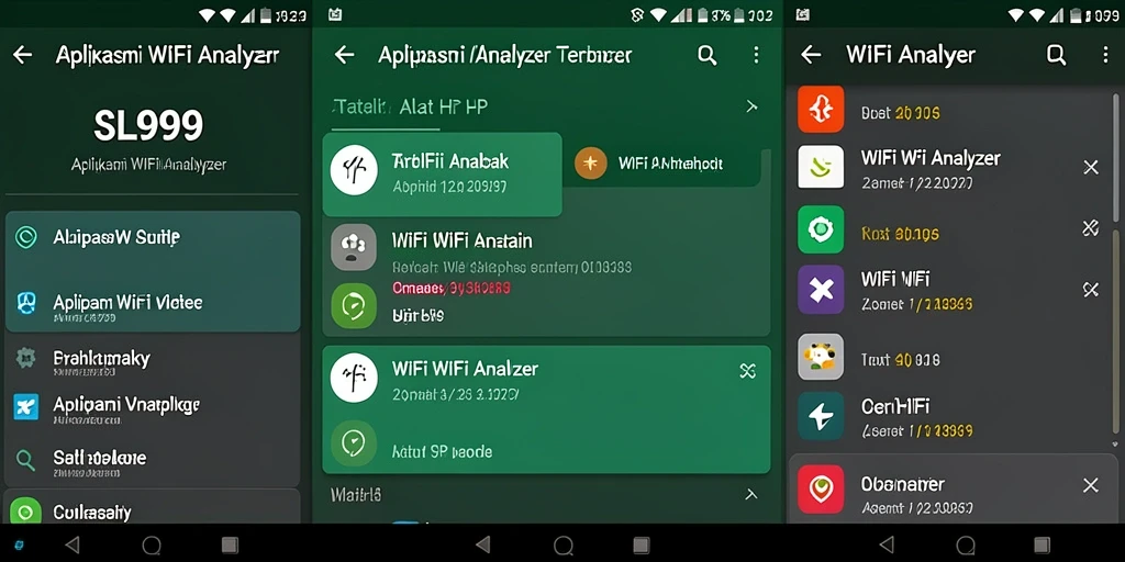 Antarmuka SL999 dengan fitur analisis jaringan WiFi yang lengkap.