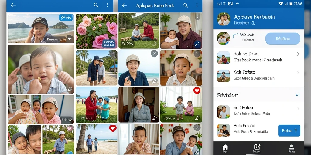 Antarmuka pengguna SP666 yang menawan dan fitur kolase foto yang fungsional.