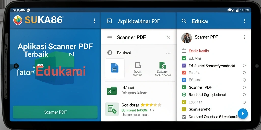 Tampilan antarmuka aplikasi SUKA86 yang user-friendly untuk Scanner PDF.