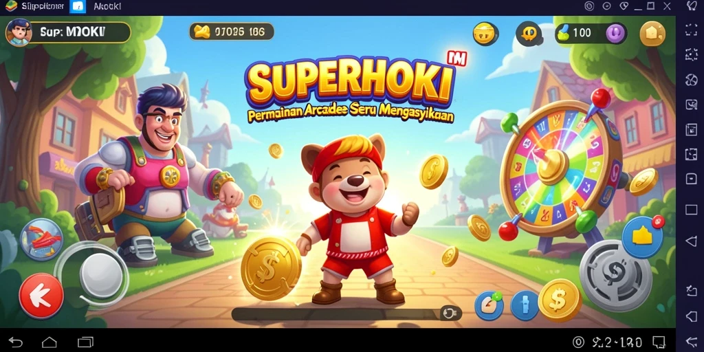 Tampilan antarmuka SUPERHOKI yang menarik dan interaktif.