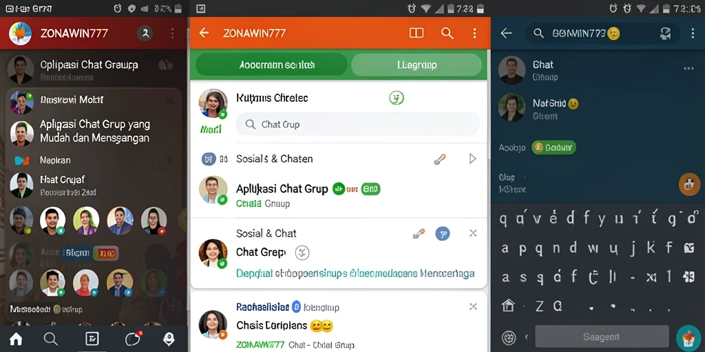 Antarmuka intuitif ZONAWIN777 untuk chat grup yang interaktif.